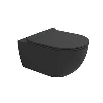 Flaminia App Унитаз 54x36x27cм, подвесной с системой GoClean, крепление в комплекте, цвет: Carbone