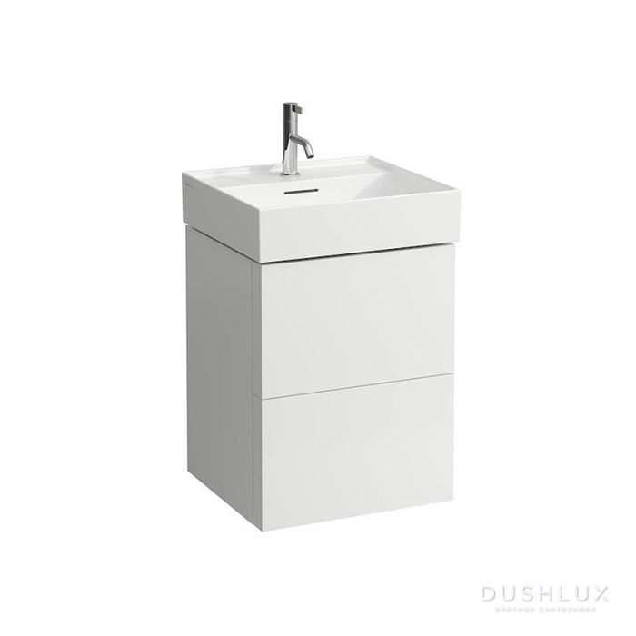 Фото Laufen Kartell Тумба с раковиной 50x46см, с 1 отв., 2 ящика, цвет: белый матовый
