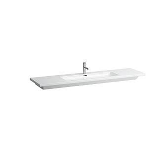 Laufen Living Square Раковина неподрезаемая, 1800x480x40 мм, отверстие для смесителя по центру, белый