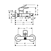 Hansgrohe Talis E Смеситель для ванны настенный, излив 194мм, цвет: хром
