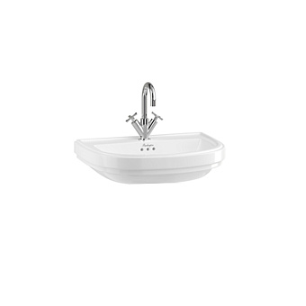 Burlington Riviera Раковина 65x47см, подвесная, с 1 отв., цвет: белый