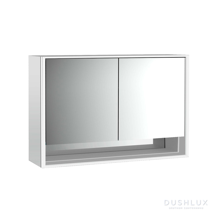 Фото Emco Loft Зеркальный шкаф 120см., с подсветкой LED с с ниж.отделением навесная модель, 2-дверки зеркальная задняя стенка