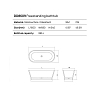 Dea Design Shadow Ванна 150x68x54см., отдельностоящая, Solid Surface, цвет: White №18