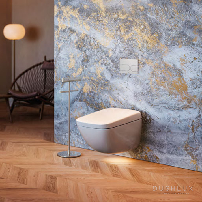 Фото TOTO Neorest WX2 Комплект: Унитаз подвесной 66x45см, сиденье, инсталяция, клавиша смыва, Cefiontect, Rimless, цвет: белый