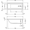 Duravit Vero Air Ванна 170x70см, встраиваемая, Air-System, цвет: белый