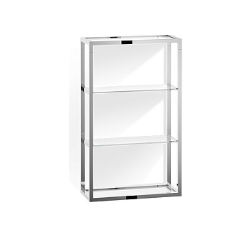 Decor Walther ET 6 Шкафчик открытый 35x15x60см, стекло прозрачное, подвесной, цвет: хром