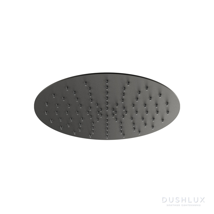 Фото Plumberia Selection IXO Верхний душ 25см., встроенный клапан безопасности, поворотный, антикальций, цвет: графит