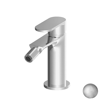 Gattoni H2Omix7000 Смеситель для биде с донным клапаном, излив 108,8 мм цвет: Nickel spazzolato