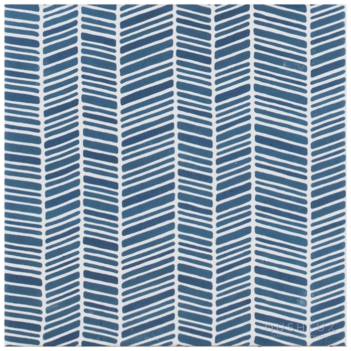 Фото Tonalite Aquarel Керамогранит 15х15см, универсальная, цвет: Decoro Stripe Navy Blue Cream