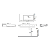 Azzurra Elegance Squared Раковина 102x46x12.5см., накладная, без отв., Sx, цвет: белый