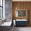 Dushlux Quadro Тумба подвесная 120x45см, с раковиной, 2 ящика, цвет: антрацит матовый