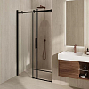 Kerama Marazzi Cristallo Душевая дверь 120x210см., раздвижная, с функцией soft close, цвет: черный матовый