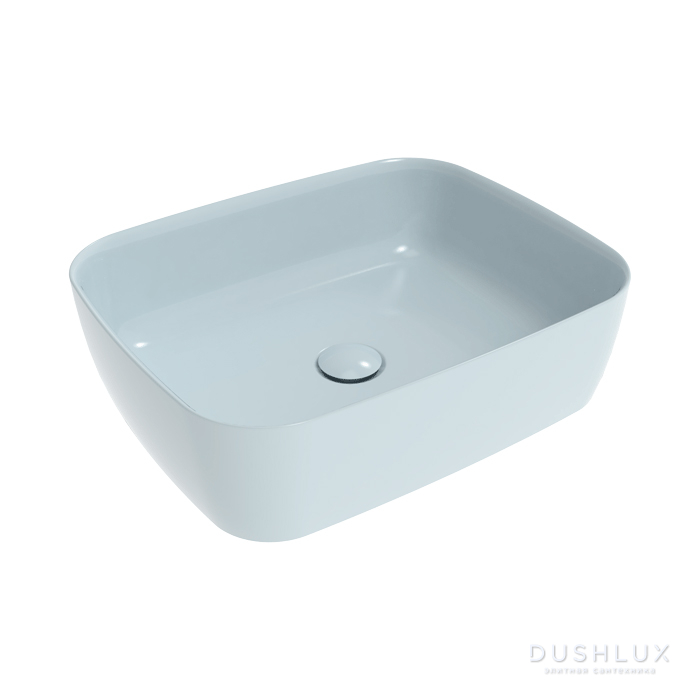 Фото Flaminia Play Раковина 52х40см., накладная, без отв., без перелива, цвет: Azzurro Polvere