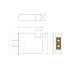 Decor Walther Brick HAK1 Крючок, подвесной, цвет: хром