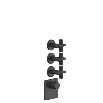 Gessi Inciso Смеситель для душа, встраиваемый, термостатический, резьба 3/4", цвет: Black XL