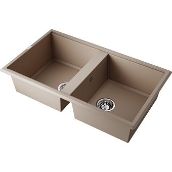 Omoikiri Tedori 86-2 Кухонная мойка 86x20x51см.,встраиваемая, цвет: бежевый