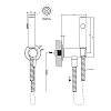 GESSI INCISO Гигиенический душ на 1/2", цвет: шлифованный черный металлик