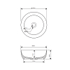 Dea Design Раковина 40x14см., накладная, без отв., цвет: pomegranate