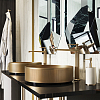 Gessi Venti20 Смеситель для раковины на 1 отверстие, однорычажный, высокий, в комплекте с донным клапаном, цвет: Brass PVD