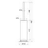 Newform Ionika allure accessori Напольный ерш, белый мрамор, цвет: PVD glossy gold