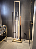 Oasis Edge Напольный светильник 45x22xh183см, с выключателем и диммером, цвет: латунь/шпон/черный матовый