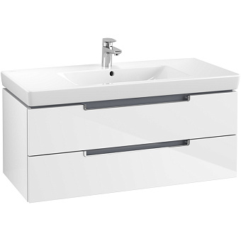 Villeroy&Boch Subway 2.0, Комплект мебели, 98.7х42х44.9см с раковиной, подвесной, цвет: белый глянцевый
