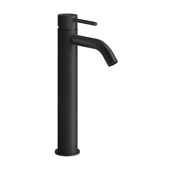 Gessi 316 Смеситель для раковины, на 1 отв., высокий h=30.5см, без донного клапана, излив 12.3см, цвет: Black XL