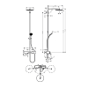 Hansgrohe Pulsify S Душевая система, настенная, 1jet, с термостатом, цвет: хром