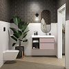 Kerama Marazzi Cubo Тумба 90см., подвесная, с ящиками, правая, цвет: мальва матовая
