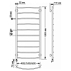 Secado Милан 1 Полотенцесушитель 50x120 см, электрический, цвет: бронза