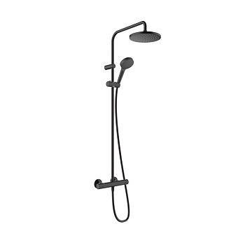 Hansgrohe Vernis Blend Душевая стойка с верхним душем 200 1jet с термостатом, цвет: матовый черный