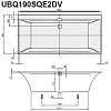 Villeroy&Boch Squaro edge 12 Ванна 190х90х45см., встраиваемая, прямоугольная, цвет: белый