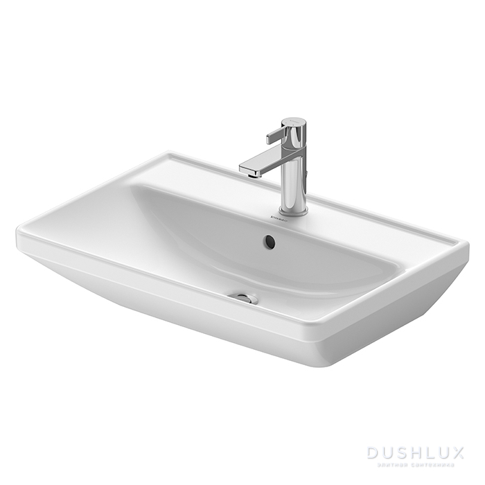 Фото Duravit D-Neo Раковина накладная 65x44см, с переливом, с 1 отв., цвет: белый