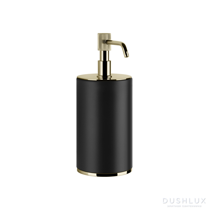 Фото Gessi Venti20 Дозатор для жидкого мыла настольный, цвет: черный, фурнитура Brass PVD