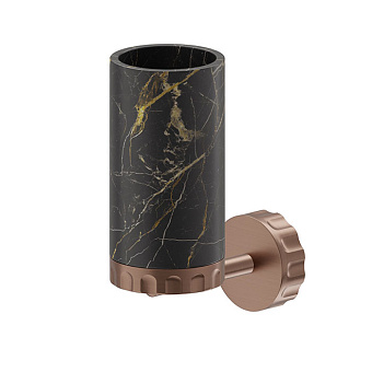 Newform Ionika supreme accessori Стакан подвесной, черный мрамор, цвет: PVD brushed copper bronze