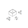 Agape Puzzle Низкий большой ящик 15.2x14.2x8 см, цвет: серый