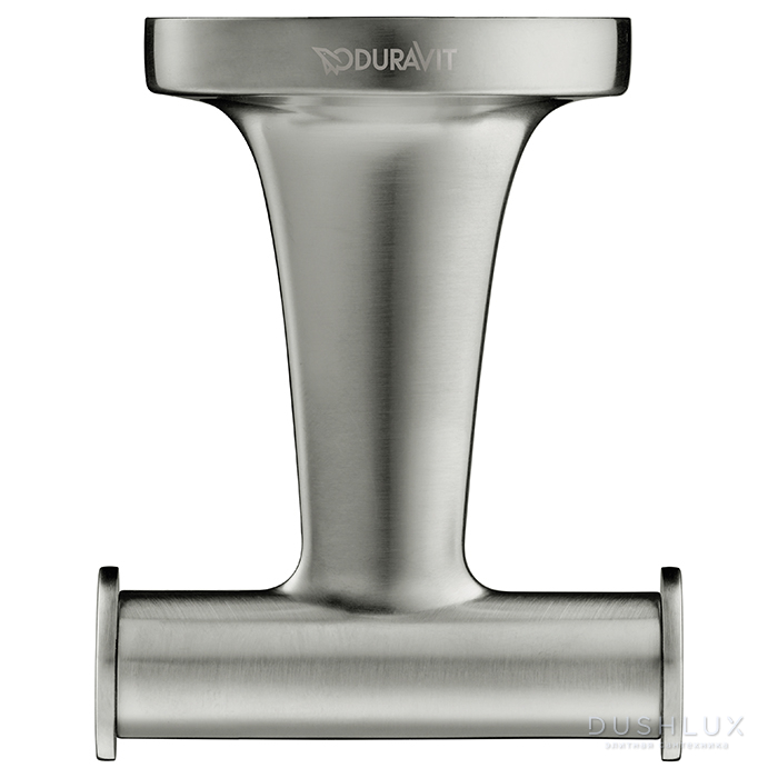 Фото Duravit Starck T Крючок, двойной, подвесной, цвет: Stainless steel Brushed