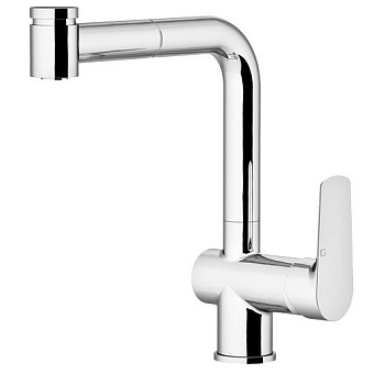 Gattoni H2Omix3000 Cucina Смеситель для раковины, с выдвижным распылителем, излив 205 мм, цвет: хром