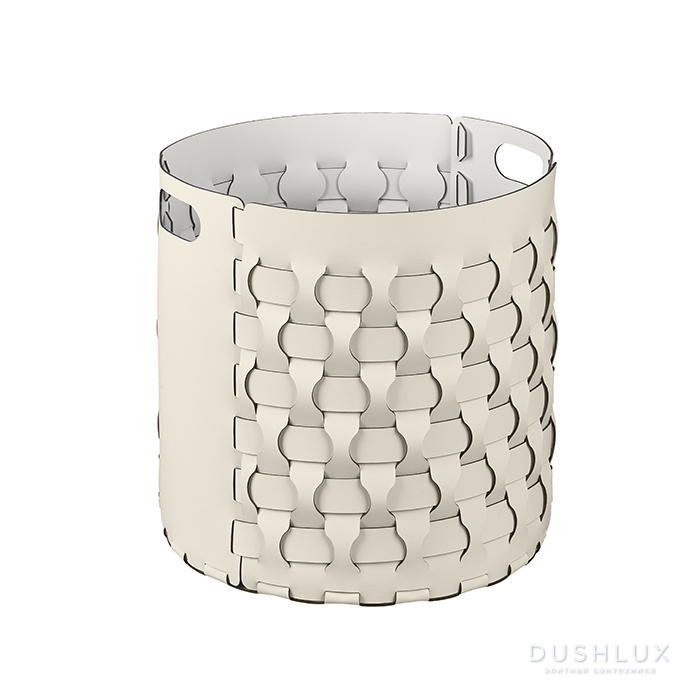 ADJ Круглая корзина Dubai, D40xH40 см., цвет: панна котта/белый