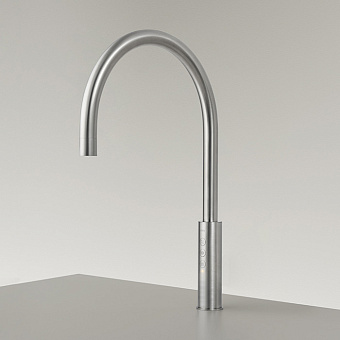 CEA Design ETW Кран для кухни, 1 отв., с поворотным изливом, цвет: нержавеющая сталь