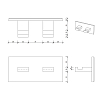 Decor Walther Brick KHAK2 Крючок самоклеящийся двойной, подвесная, цвет: хром