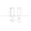 Decor Walther Bin 3 Ведро 14.5xh33.5см, с педалью и крышкой, цвет: черный матовый