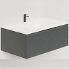 Salini Touch Тумба 80x50x32см., подвесная, с раковиной, 1 ящик, гор. фрез., цвет: Anthracite