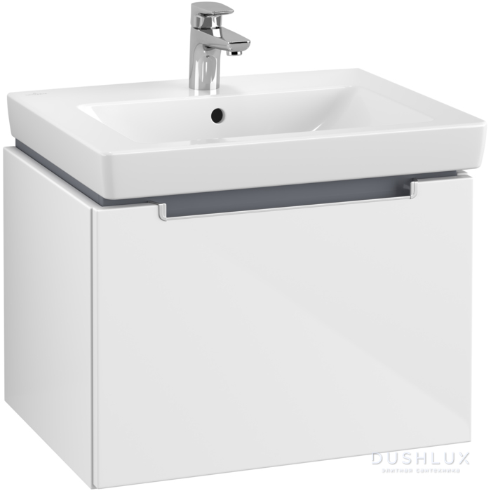 Фото Villeroy&Boch Subway 2.0, Тумба под раковину, подвесная, 58.7x42x45.4см., цвет: белый