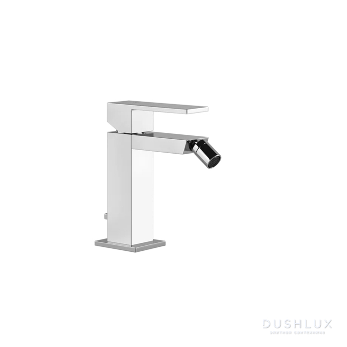 Фото Gessi Rettangolo Смеситель для биде на 1 отверстие, с донным клапаном, цвет: хром