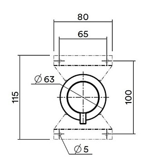 QuadroDesign Source/Ottavo IN044AS Встраиваемая часть настенного переключателя на 2 потребителя, цвет: brushed stainless steel
