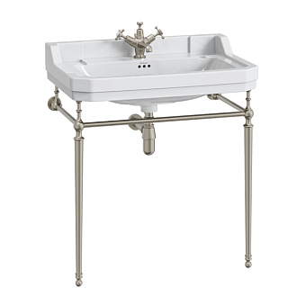 Burlington Edwardian Подстолье для раковины B18 (Edwardian 80 см), цвет: шлифованный никель
