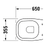 Duravit D-Code Унитаз-моноблок 35x65см., слив в стену, цвет: белый