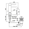 Paffoni Light Смеситель для раковины, 1 отв., с донным клапаном, цвет: steel looking