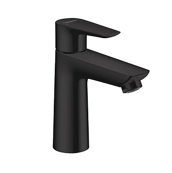 Hansgrohe Talis E Смеситель для раковины 110, на 1 отв, с донным клапаном, излив 112мм, цвет: черный матовый